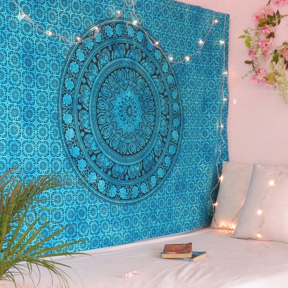 Oussum Home Decor Wall Hanging Tapestry Twin Blue Ombre Tapestries for Dorm - Picture 1 of 3